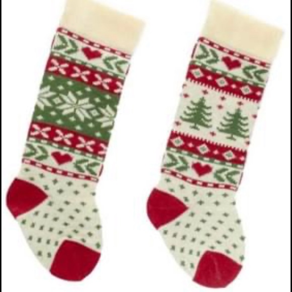 KURT ADLER NWT 2pc knit Christmas stockings
